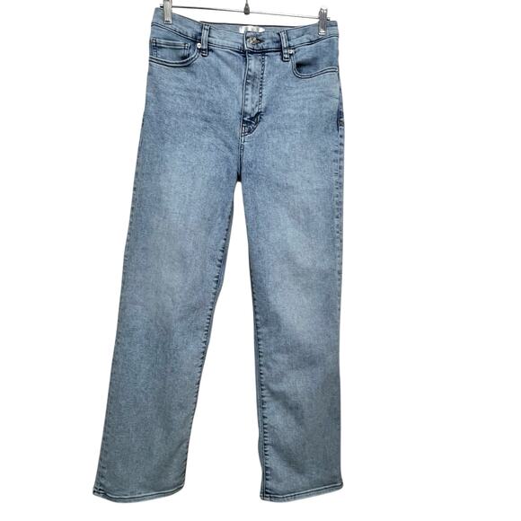 Frame Denim Denim - Frame Le Sleek Straight Jeans Size 29 Light Wash High Rise Stretch Denim